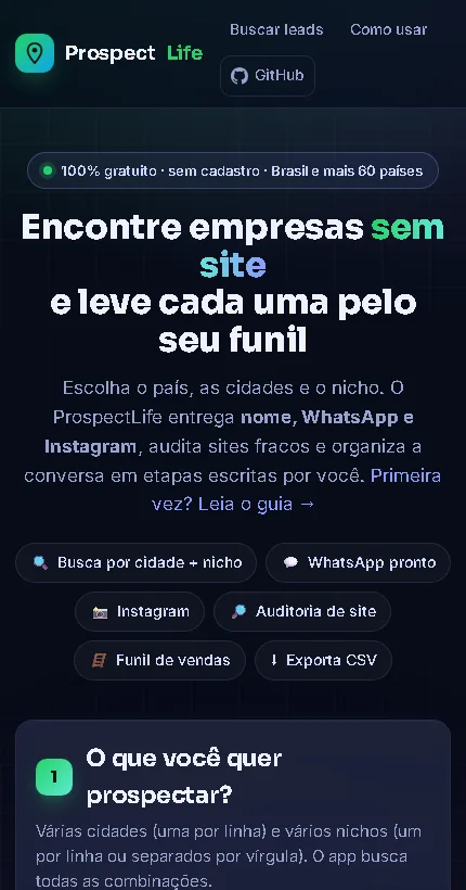 ProspectLife: composição de interface móvel